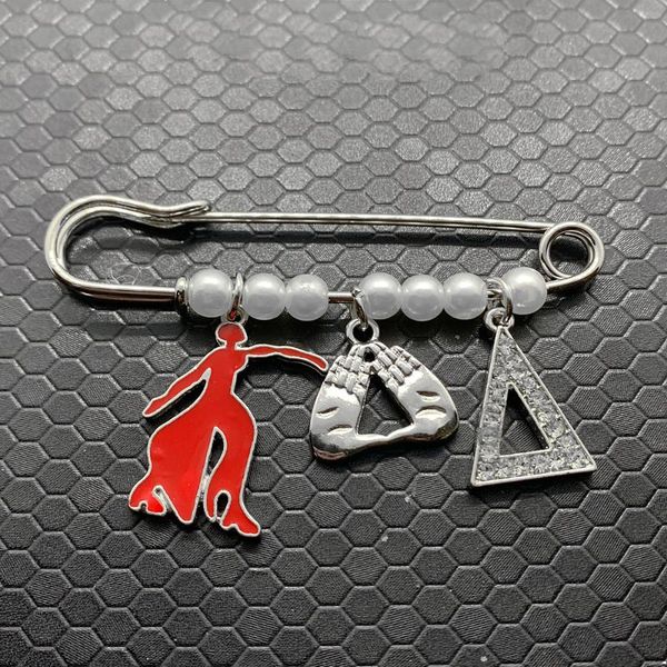 pins, brooches fashion handmade diy red sorority society dancing girl gesture delta pendant pearl brooch, Gray
pins, brooches fashion handmade diy red sorority society dancing girl gesture delta pendant pearl brooch, Gray