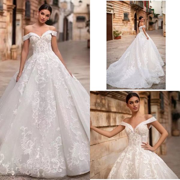 a-line wedding dress 2021 elegant sweetheart off the shoulder bride dresses beaded appliques lace up princess vestido de noiva, White
a-line wedding dress 2021 elegant sweetheart off the shoulder bride dresses beaded appliques lace up princess vestido de noiva, White