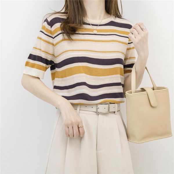 women's sweaters 2021 fashion time-limited 20600 (hall 8 no. 1) not make web celebrity figure round collar stripe 29 short sleeve t-shi, White;black
women's sweaters 2021 fashion time-limited 20600 (hall 8 no. 1) not make web celebrity figure round collar stripe 29 short sleeve t-shi, White;black