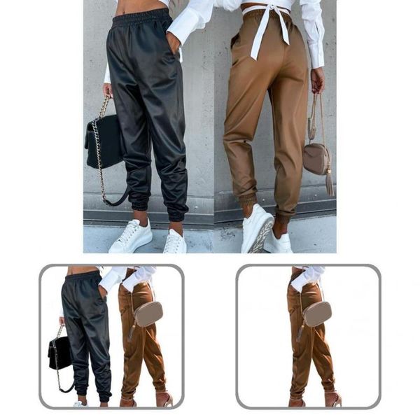 women's pants & capris faux leather cool temperament loose-fitting bottoms joggers mid waist for daily wear, Black;white
women's pants & capris faux leather cool temperament loose-fitting bottoms joggers mid waist for daily wear, Black;white