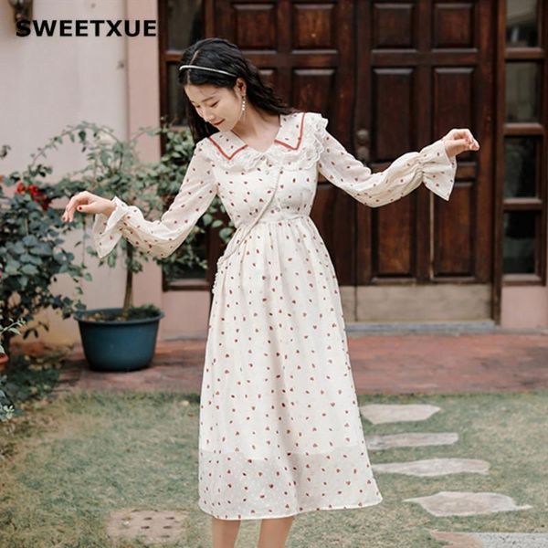 autumn retro midi dress lace lapel flared sleeve polka dot high waist chiffon party women's clothing casual dresses, Black;gray
autumn retro midi dress lace lapel flared sleeve polka dot high waist chiffon party women's clothing casual dresses, Black;gray
