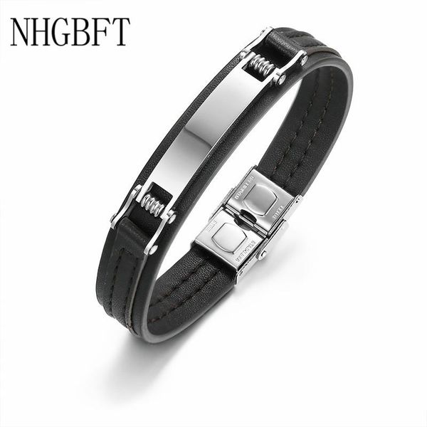 charm bracelets nhgbft stainless steel id bend for men women brown bracelet bangle custom sport casual jewelry, Golden;silver
charm bracelets nhgbft stainless steel id bend for men women brown bracelet bangle custom sport casual jewelry, Golden;silver
