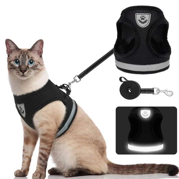 adjustable cat dog harness vest mesh breathable reflective escape proof pet lead leash for kitten puppy dogs costumes
adjustable cat dog harness vest mesh breathable reflective escape proof pet lead leash for kitten puppy dogs costumes