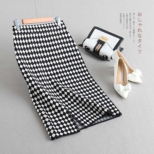 skirts 1pcs hight waist women's pencil 2021 winter knitting cotton plaid forking ladies skinny girls, Black
skirts 1pcs hight waist women's pencil 2021 winter knitting cotton plaid forking ladies skinny girls, Black