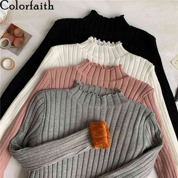 colorfaith new winter spring women's sweaters knitted pullover thicken minimalist slim bottoming wild solid lady sw1765 210413, White;black
colorfaith new winter spring women's sweaters knitted pullover thicken minimalist slim bottoming wild solid lady sw1765 210413, White;black