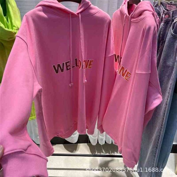 correct version of welldone early spring hooded yang ying's same women's sweater loose sleeve printed large size couple top, Black
correct version of welldone early spring hooded yang ying's same women's sweater loose sleeve printed large size couple top, Black