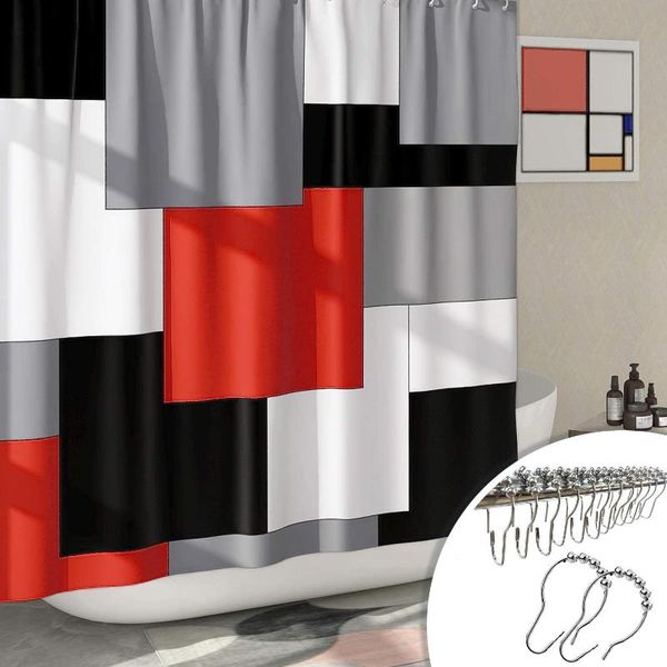 irregular modern black-red shower curtain with 10 metal sliding hooks, grey cool geometric curtaincurtains curtainshower curtains
irregular modern black-red shower curtain with 10 metal sliding hooks, grey cool geometric curtaincurtains curtainshower curtains