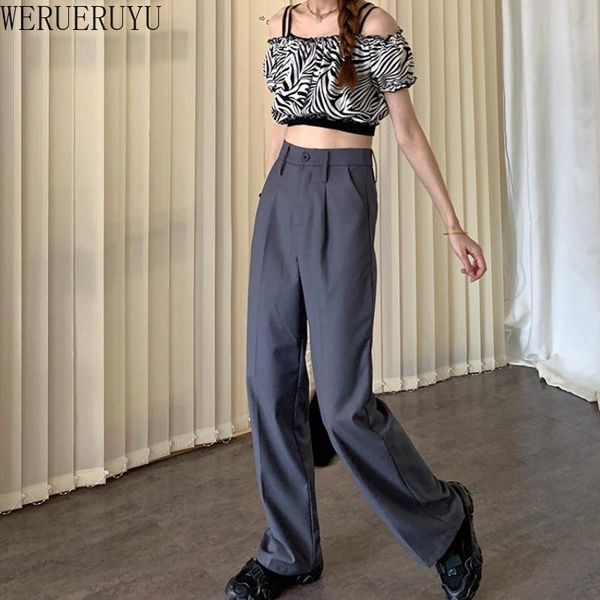 women's pants & capris werueruyu 2021 autumn women high waist loose wide leg mopping female korean version wild comfortable, Black;white
women's pants & capris werueruyu 2021 autumn women high waist loose wide leg mopping female korean version wild comfortable, Black;white