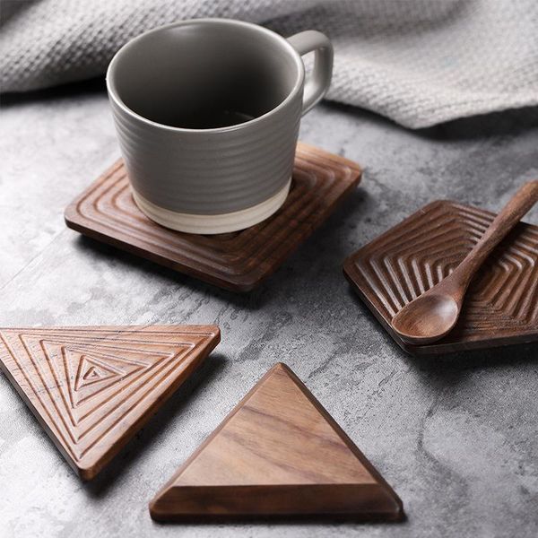 mats & pads black walnut wooden tea coffee cup pad wood coasters durable heat resistant square drink mat
mats & pads black walnut wooden tea coffee cup pad wood coasters durable heat resistant square drink mat