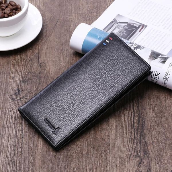 100% genuine cowhide leather wallet men luxury long card purse man business holder mens money bag wallets, Red;black
100% genuine cowhide leather wallet men luxury long card purse man business holder mens money bag wallets, Red;black