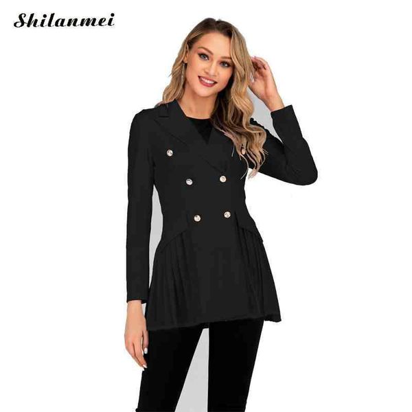 women's suits & blazers office lady elegant woman jacket 2021 spring autumn outwear patchwork solid female long sleeve slim coat femeni, White;black
women's suits & blazers office lady elegant woman jacket 2021 spring autumn outwear patchwork solid female long sleeve slim coat femeni, White;black