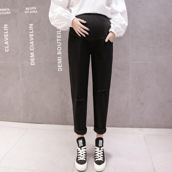 maternity bottoms pregnant women's cropped trousers spring and autumn models of pure cotton stretch loose for women, White
maternity bottoms pregnant women's cropped trousers spring and autumn models of pure cotton stretch loose for women, White