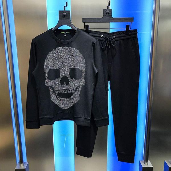 men's tracksuits thickened personality winter oversized track suit loose drilling skull sets pullover sweatshirt, Gray
men's tracksuits thickened personality winter oversized track suit loose drilling skull sets pullover sweatshirt, Gray