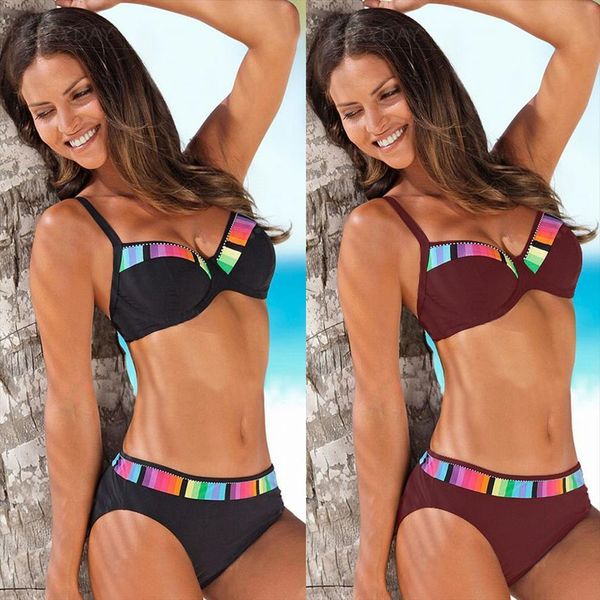 women push up bikini set womens swimsuits plus size 3xl halter bathing suit high waist 2 piece swimming brazilian biquini, White;black
women push up bikini set womens swimsuits plus size 3xl halter bathing suit high waist 2 piece swimming brazilian biquini, White;black