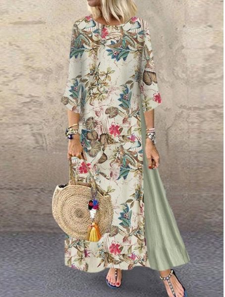 casual dresses 2021 women autumn 3/4 sleeve maxi dress ladies vintage patchwork printed bohemian vestidos retro, Black;gray
casual dresses 2021 women autumn 3/4 sleeve maxi dress ladies vintage patchwork printed bohemian vestidos retro, Black;gray