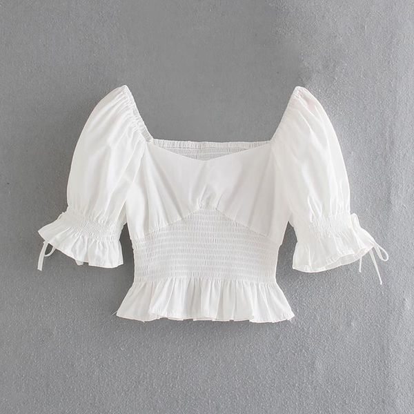 women's blouses & shirts jc·kilig 2021 girls' bubble sleeve elastic lace up dp9429, White
women's blouses & shirts jc·kilig 2021 girls' bubble sleeve elastic lace up dp9429, White