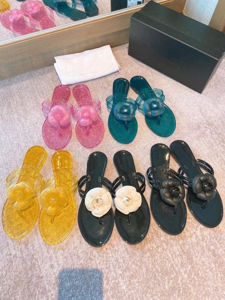 crystal transparent flat sandals summer cool jelly shoes embroidered mesh sandal designer lady pool beach muller slippers with box, Black
crystal transparent flat sandals summer cool jelly shoes embroidered mesh sandal designer lady pool beach muller slippers with box, Black