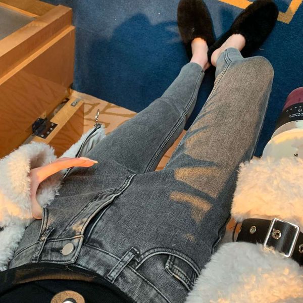 women's jeans 6tsouth korea dongdamen autumn plush ny elastic with high waist and thick winter pencil pants zc25, Blue
women's jeans 6tsouth korea dongdamen autumn plush ny elastic with high waist and thick winter pencil pants zc25, Blue