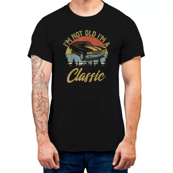 i'm not old i'm classic men's t-shirt car retro funny birthday gift t-shirt, White;black
i'm not old i'm classic men's t-shirt car retro funny birthday gift t-shirt, White;black