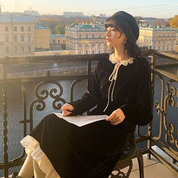 casual dresses long sleeve women vintage knee-length peter pan collar empire womens patchwork drawstring elastic korean style student, Black;gray
casual dresses long sleeve women vintage knee-length peter pan collar empire womens patchwork drawstring elastic korean style student, Black;gray
