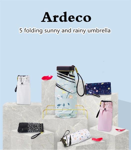 umbrellas ardeco super light portable mini five folding pocket umbrella woman outdoor uv protection wind resistance
umbrellas ardeco super light portable mini five folding pocket umbrella woman outdoor uv protection wind resistance