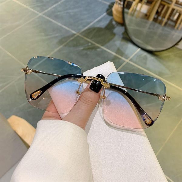 sunglasses square frameless fashion women luxury retro vintage clip designer wholesale bulk shades sun glasses for uv, White;black
sunglasses square frameless fashion women luxury retro vintage clip designer wholesale bulk shades sun glasses for uv, White;black