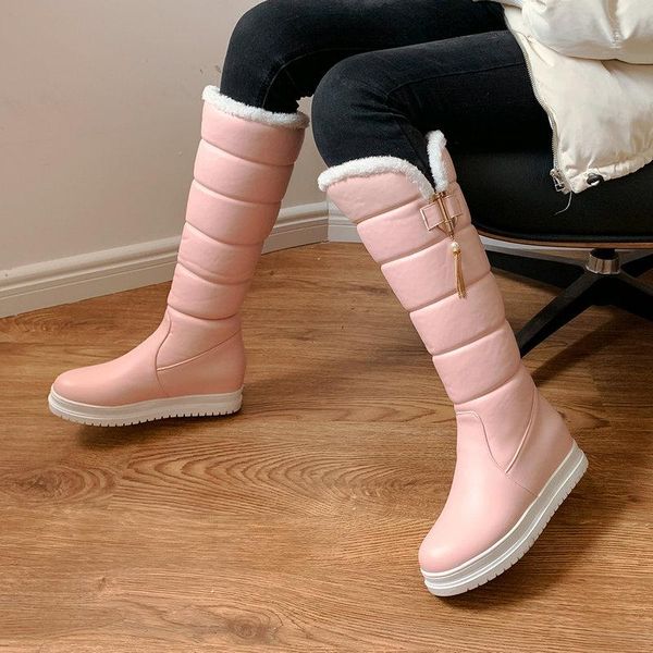boots winter comfortable warm ladies snow fashion tassel slip on plush lining knee high flat heel belt buckle women shoes, Black
boots winter comfortable warm ladies snow fashion tassel slip on plush lining knee high flat heel belt buckle women shoes, Black