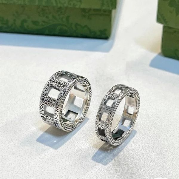 original brand designer vintage alphabet checkered pattern rings temperament ladies men fashion jewelry party gifts, Silver
original brand designer vintage alphabet checkered pattern rings temperament ladies men fashion jewelry party gifts, Silver