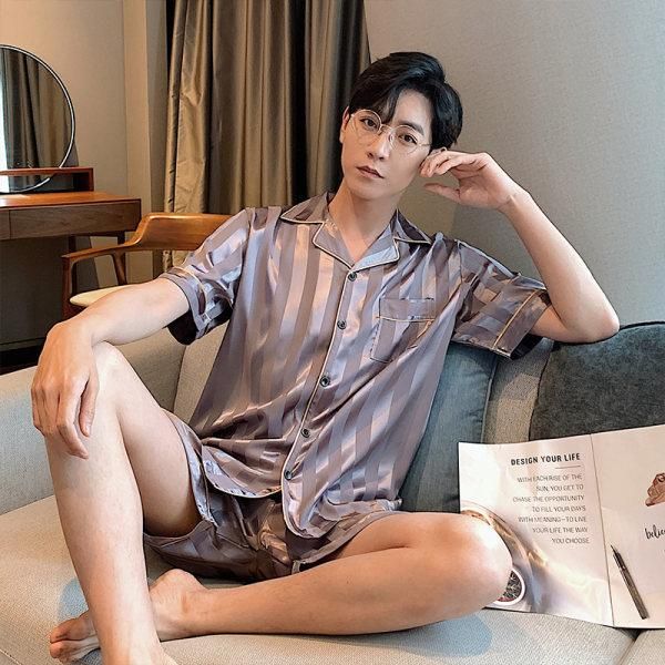 men's sleepwear pajamas silk summer jacquard short simulation plus fertilizer size l-5xl home clothes big night 110kg, Black;brown
men's sleepwear pajamas silk summer jacquard short simulation plus fertilizer size l-5xl home clothes big night 110kg, Black;brown