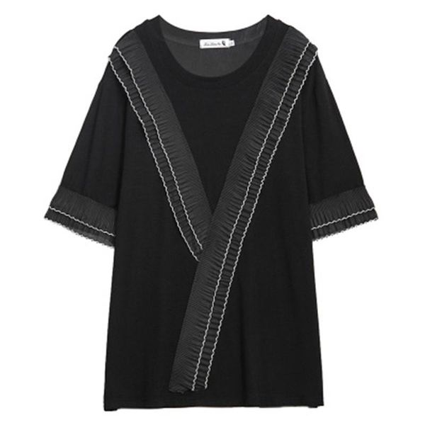 summer fashion korean loose ruffles cotton tshirts women short seleeve black white t shirt tee femme ropa de mujer women's t-shirt
summer fashion korean loose ruffles cotton tshirts women short seleeve black white t shirt tee femme ropa de mujer women's t-shirt