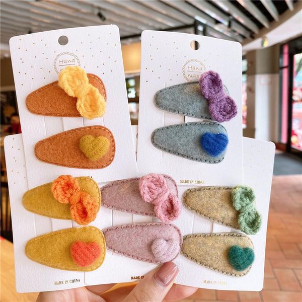 korean style cute girl hairpin wool bow candy colors plush love hair clip for children's fashion accessories, Slivery;white
korean style cute girl hairpin wool bow candy colors plush love hair clip for children's fashion accessories, Slivery;white