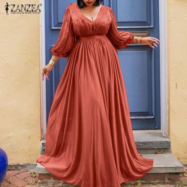casual dresses female french puff sleeve womens elegant party dress 2021 autumn solid floor vestidos zanzea fashion v neck robe longue, Black;gray
casual dresses female french puff sleeve womens elegant party dress 2021 autumn solid floor vestidos zanzea fashion v neck robe longue, Black;gray