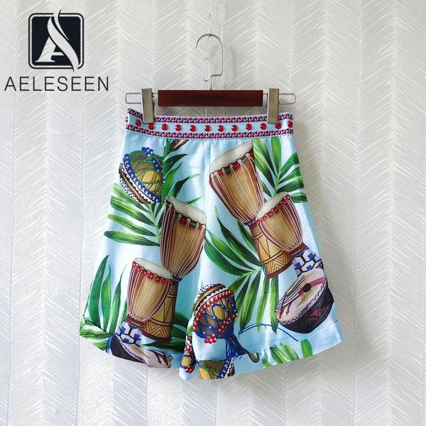 women's shorts aeleseen fashion summer blue women green flower print causal high waist beading holiday ladies, White;black
women's shorts aeleseen fashion summer blue women green flower print causal high waist beading holiday ladies, White;black