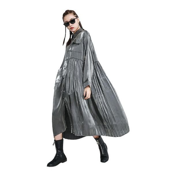 casual dresses elegant fashion women dress 2021 spring autumn temperament lapel solid color loose medium length nbh89, Black;gray
casual dresses elegant fashion women dress 2021 spring autumn temperament lapel solid color loose medium length nbh89, Black;gray