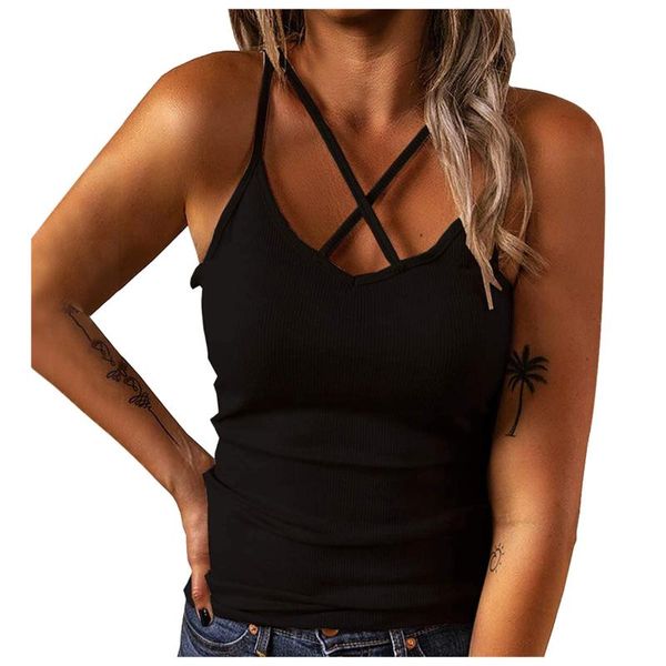 summer women tanks camis solid color sleeveless spaghetti strap casual knit female basic criss cross women's &, White
summer women tanks camis solid color sleeveless spaghetti strap casual knit female basic criss cross women's &, White