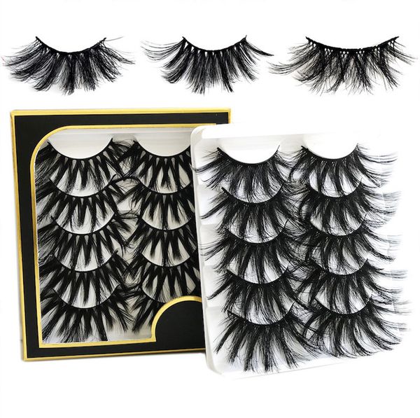 6d 5 pairs 25mm mink lashes fluffy 26 styles false eyelashes black paper box packaging thick long messy dhl j076
6d 5 pairs 25mm mink lashes fluffy 26 styles false eyelashes black paper box packaging thick long messy dhl j076