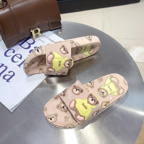 women slippers cute cartoon bear sandals summer fashion slip on beach flip flops indoor bathroom flat slides, Black
women slippers cute cartoon bear sandals summer fashion slip on beach flip flops indoor bathroom flat slides, Black