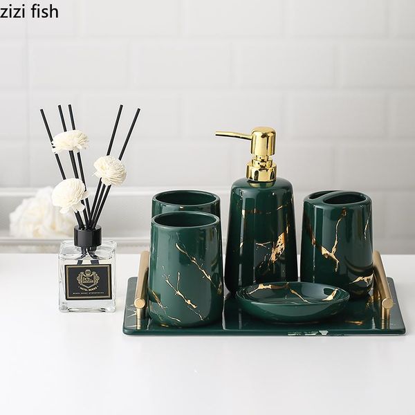 bath accessory set imitation marble golden ceramic washing tools mouthwash cup soap toothbrush holder storage tray 5 pcs bathroom
bath accessory set imitation marble golden ceramic washing tools mouthwash cup soap toothbrush holder storage tray 5 pcs bathroom