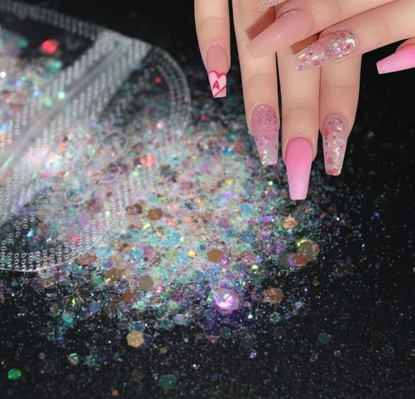 nail glitter 1 bag art flakes powder colorful mermaid pink mix shapes sequins polish manicure nails decorations accessories, Silver;gold
nail glitter 1 bag art flakes powder colorful mermaid pink mix shapes sequins polish manicure nails decorations accessories, Silver;gold