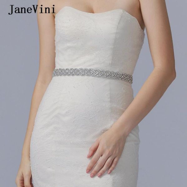 wedding sashes janevini 2021 elegant white satin belts sash crystal handmade bridal belt rhinestone ribbon for dress bruidsriem