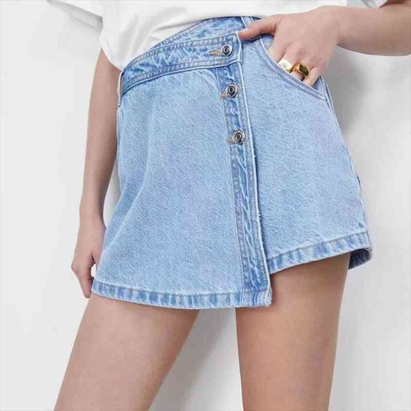 summer women high street light blue black high waist jeans shorts pants girls denim pocket buttons hakama trousers
summer women high street light blue black high waist jeans shorts pants girls denim pocket buttons hakama trousers