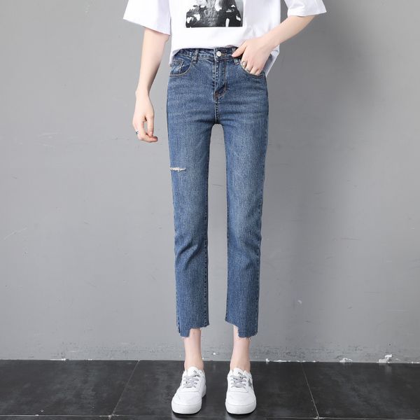 women's jeans jeans 2021 light blue washed straight bobbin pants cotton high waist fashion drawing hole capris daddy
women's jeans jeans 2021 light blue washed straight bobbin pants cotton high waist fashion drawing hole capris daddy