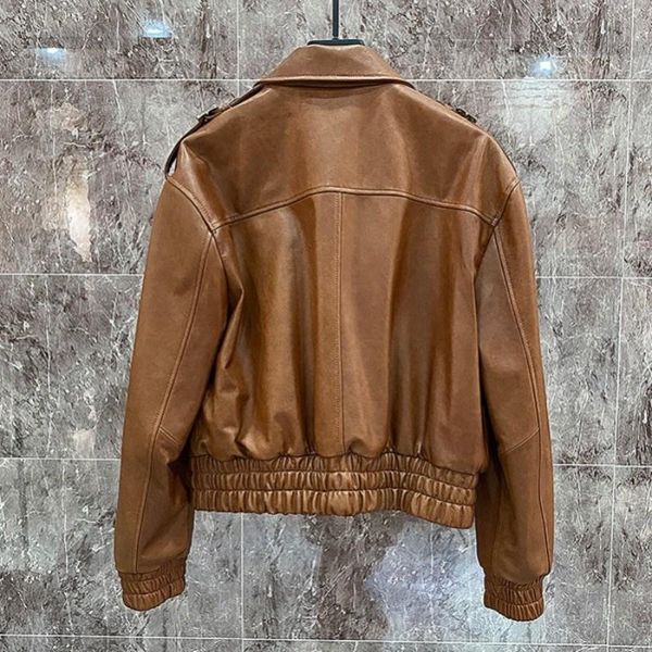 women's leather & faux women fashion motorcycle genuine bomber jacket pockets short natural sheepskin coat designer slim fit biker jack, Black
women's leather & faux women fashion motorcycle genuine bomber jacket pockets short natural sheepskin coat designer slim fit biker jack, Black