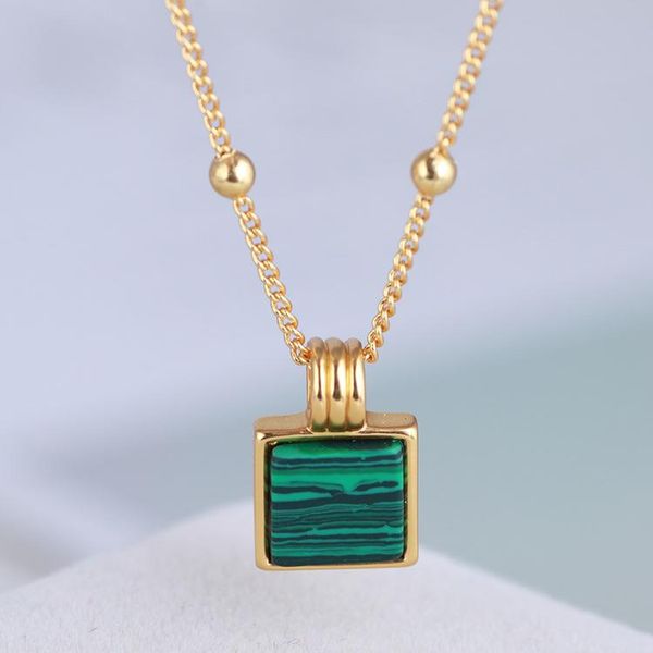 chains short mix necklace with natural square turquoise pendant, Silver
chains short mix necklace with natural square turquoise pendant, Silver