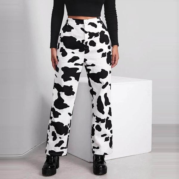 summer vintage long trousers cowboy women jeans loose streetwear cow print pocket high waist wide leg pants, Blue
summer vintage long trousers cowboy women jeans loose streetwear cow print pocket high waist wide leg pants, Blue