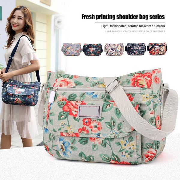 duffel bags arrival women shoulder crossbody bag printing zipper adjustable for mobile phone travel