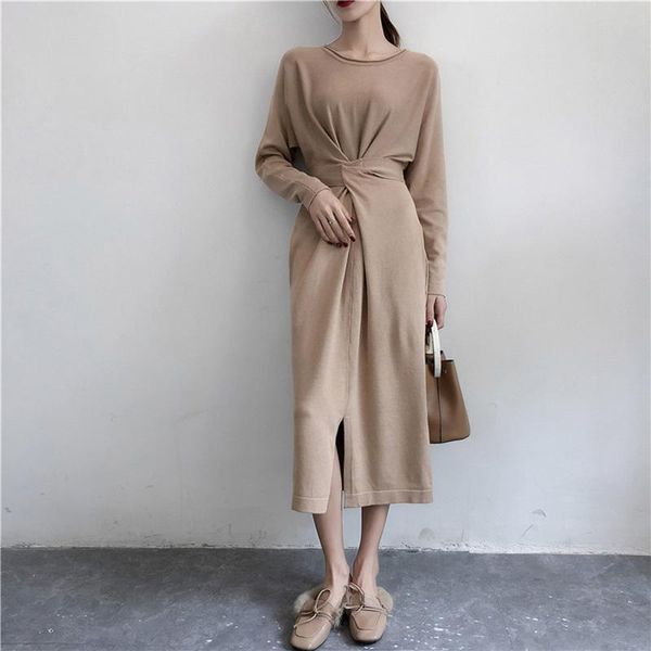 casual dresses nefeilike winter for women european style fall knitted long sleeve high slit ribbed dress, Black;gray
casual dresses nefeilike winter for women european style fall knitted long sleeve high slit ribbed dress, Black;gray