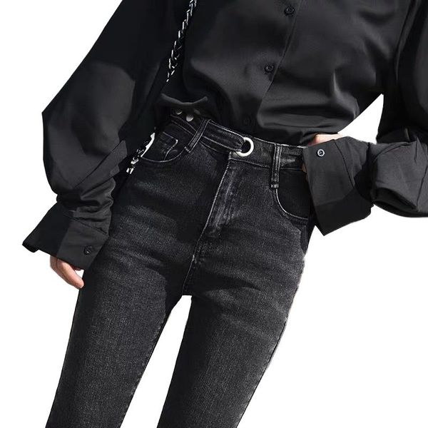 women's jeans high waist women ankle length korean students wild was thin pencil pants slim skinny denim, Blue
women's jeans high waist women ankle length korean students wild was thin pencil pants slim skinny denim, Blue