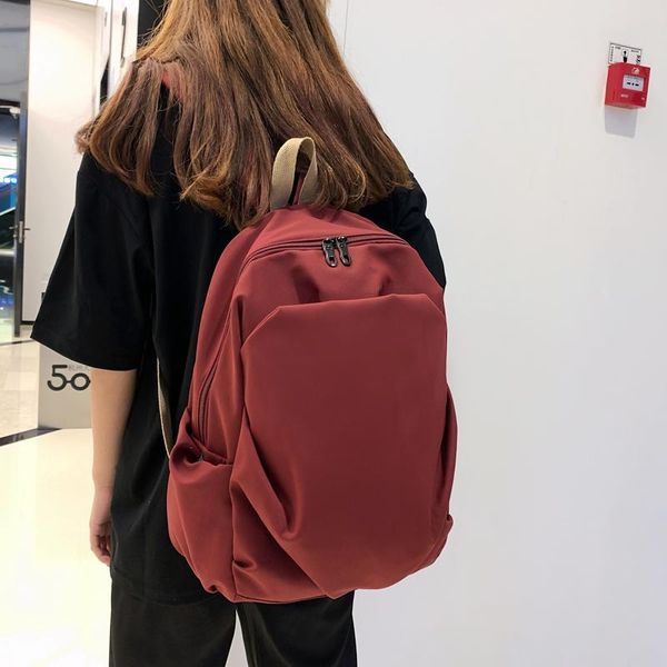 backpack fashion waterproof nylon women 2021 solid color casual large capacity lapbag simple preppy teens for girl gift
backpack fashion waterproof nylon women 2021 solid color casual large capacity lapbag simple preppy teens for girl gift