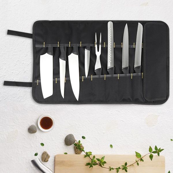 storage bags knife bag nylon chef roll with 8 pocket for kitchen accessories portable knifes case holder housewares 
storage bags knife bag nylon chef roll with 8 pocket for kitchen accessories portable knifes case holder housewares